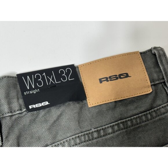 New With Tags - RSQ Jeans 31x32 Gray Straight Regular Fit Pants - Picture 7 of 7